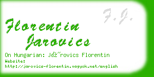 florentin jarovics business card